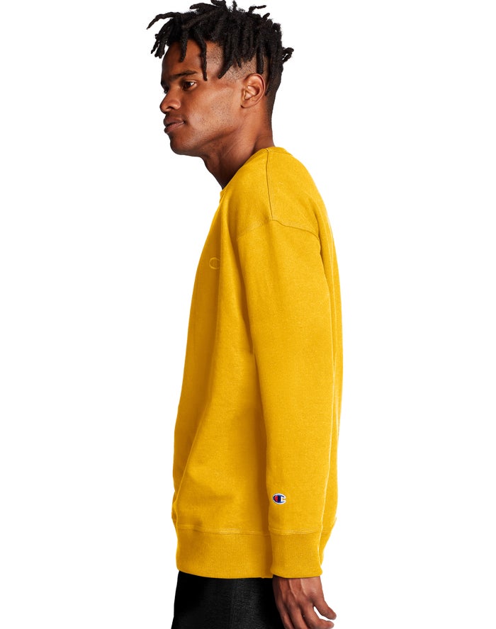 Champion sweatshirt yellow clearance mens